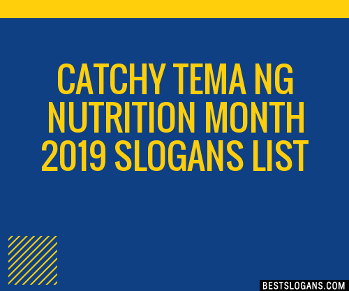Catchy Tema Ng Nutrition Month Slogans List Taglines Phrases