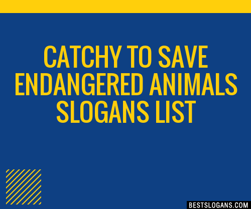 endangered animals slogans