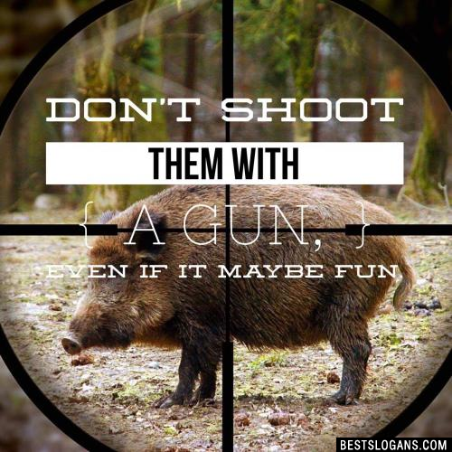 Don't shoot them with a gun, even if it maybe fun.