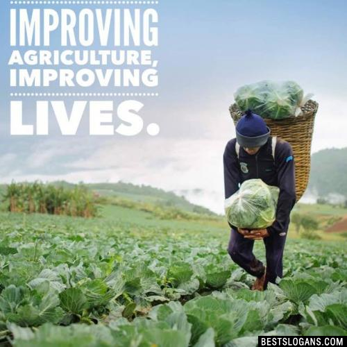 Improving agriculture, improving lives.