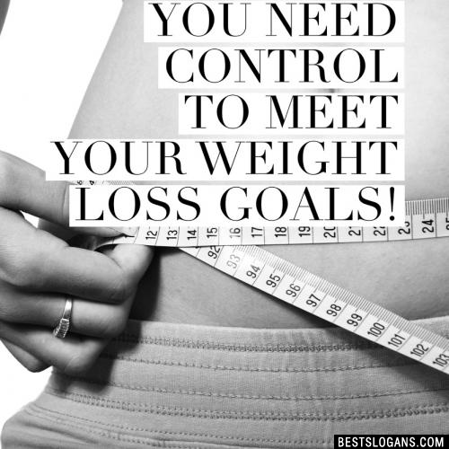 You need control to meet your weight loss goals!