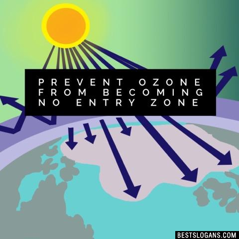 Prevent ozone from becoming no entry zone